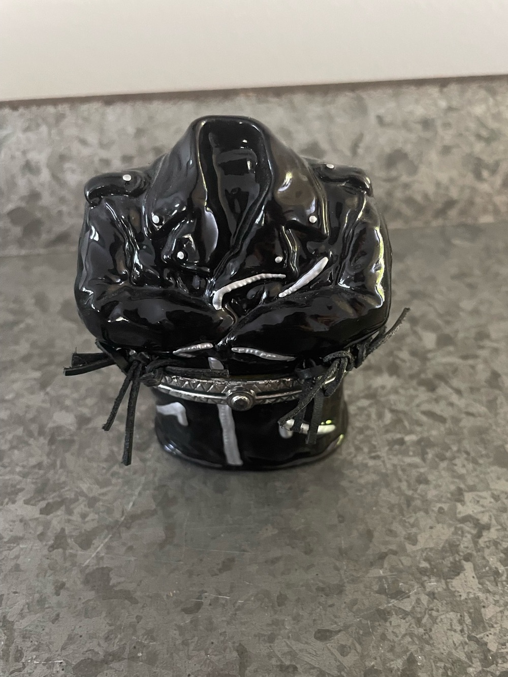 HD Jacket Pillbox with Silver Accents